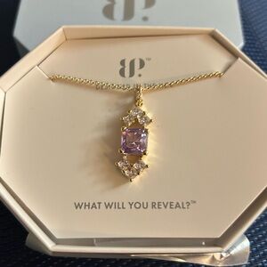 BOMB PARTY Elegant Gold and Lavender Necklace